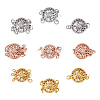 9Pcs 9 Styles Brass Box Clasps KK-DC0002-94-1