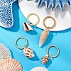 Natural Conch Shell Pendant Keychain KEYC-JKC00989-2