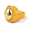 Candy Color Oval Acrylic Ring RJEW-S045-131-3