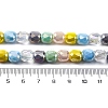 Electroplate Opaque Glass Beads Strands GLAA-Q009-05A-2