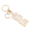 Alloy & Resin Tassel Keychainss AJEW-TADJ0001-20G-03-2