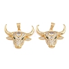 Brass Pave Clear Cubic Zirconia Pendants KK-L275-40G-01-1