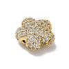 Rack Plating Brass Micro Pave Cubic Zirconia Beads KK-L224-023G-2