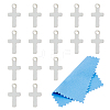 15Pcs 925 Sterling Silver Cross Chain Extender Drops STER-DC0001-56-1