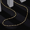 Rack Plating Brass Oval Link Chain Necklace NJEW-A035-06G-01-3