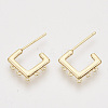 Brass Stud Earring Findings X-KK-T054-56G-NF-1