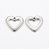 Tarnish Resistant 304 Stainless Steel Open Heart Charms LS-STAS-L200-67P-2