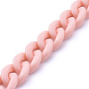 Handmade Opaque Acrylic Curb Chains AJEW-JB00662-06-2