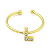 Rack Plating Brass Open Cuff Rings for Women RJEW-F162-02G-L-2