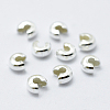 925 Sterling Silver Crimp Beads Cover STER-G027-27S-3mm-1