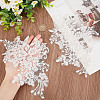 Flower Pattern Polyester Embroidered Lace Appliques DIY-WH0304-593B-3