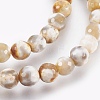 Faceted Round Natural Fire Crackle Agate Beads Strands G-E302-073-6mm-3