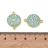 Brass Enamel Connector Charms CU-CBA6B6F-21G-3