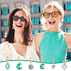 6 Pairs 6 Styles Brass Dangle Leverback Earrings EJEW-PH0001-32-6
