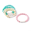 Handmade Polymer Clay Beads Stretch Bracelets BJEW-JB06433-1