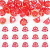 30Pcs UV Plating Acrylic Bead Caps PACR-TA0001-17G-1