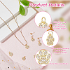 12Pcs 2 Styles Rack Plating Brass Micro Pave Cubic Zirconia Charms ZIRC-HS0001-13-4
