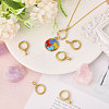 6Pcs Brass Twister Clasps FIND-CA0009-39-6