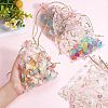 100Pcs Gold Stamping Heart Organza Gift Bags OP-PH0001-37B-3