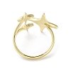 Brass Star Open Cuff Ring for Women LS-RJEW-A042-01B-3