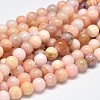 Round Natural Pink Opal Bead Strands G-F289-23-8mm-1