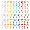 100Pcs 20 Styles Opaque Solid Color Bulb Shaped Plastic Push Gate Snap Keychain Clasp Findings KY-TA0001-58-2