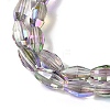 Electroplate Glass Beads Strands GLAA-Q101-03B-HP03-3