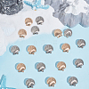 40Pcs 2 Colors 1-Hole Alloy Shank Buttons BUTT-CY0001-28B-4