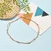 Brass Curb Chains Double Layer Necklaces NJEW-JN03122-5