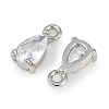 Brass Micro Pave Cubic Zirconia Pendants X-KK-K374-07P-03-2