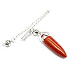 Natural Red Jasper Bullet Cone Pointed Dowsing Pendulums PW-WG2823D-02-1