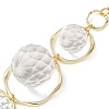 Alloy Ring & Glass Round Hanging Suncatchers GL-A001-01G-3
