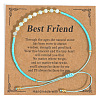 Elegant Natural Gemstone & Glass Seed Round Beads Braided Beaded Bracelets for Women HW1161-5-1
