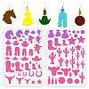 2Pcs 2 Style PET Plastic Earring Handwork Template DIY-WH0571-008-1