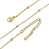 Brass Ball Snake Chain Necklaces for Men Women NJEW-G160-16G-2