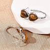 Valentine's Day Heart Natural Tiger Eye Stud Earrings EJEW-T053-01P-11-3