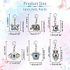  4 Sets Evil Eye Pendant Decorations HJEW-NB0001-68-2