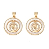 Brass Micro Pave Cubic Zirconia Pendants KK-U070-02E-G-1