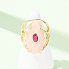 Natural Rose Quartz Cuff Rings GG-CBA5FCC-03G-01-1