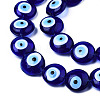 Handmade Evil Eye Lampwork Beads Strands LAMP-N029-009C-2