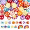 ARRICRAFT 16 Style Mixed Style Acrylic & Silicone & Resin Beads Sets OACR-AR0001-15-1