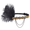 Elastic Feather Headbands OHAR-WH0036-02A-1