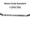 Natural Apatite & Lava Rock Braided Bead Bracelet BJEW-TA00188-04-3