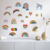 8 Sheets 8 Styles PVC Waterproof Wall Stickers DIY-WH0345-066-6