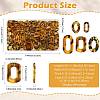 80Pcs 5 Styles Transparent Acrylic Linking Rings OACR-FS0002-74-3