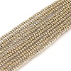 Electroplate Glass Beads Strands X-EGLA-I013-2mm-FP01-1