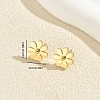201 Stainless Steel Daisy Flower Stud Earrings for Women BX8751-2