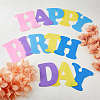 Non-Woven Fabric Cloth Happy Birthday Word Garlands AJEW-WH0398-007-3