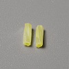 Opaque Colours Glass Twist Bugle Beads GLAA-WH0039-08B-2