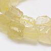 Raw Rough Natural Lemon Quartz Bead Strands G-F403-05-3